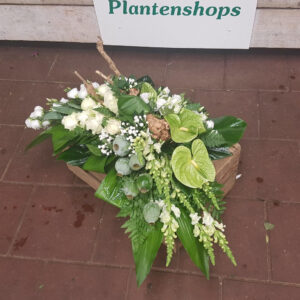 Rouwarrangement Exclusief Wit-Groen