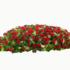 Rouwarrangement Kistbedekking Rozen