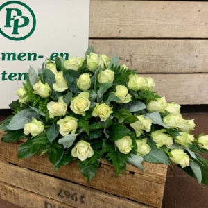 Rouwarrangement Druppel Rozen